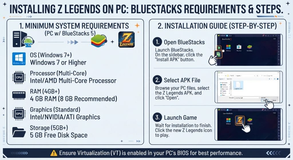 Z Legends APK For PC instructions