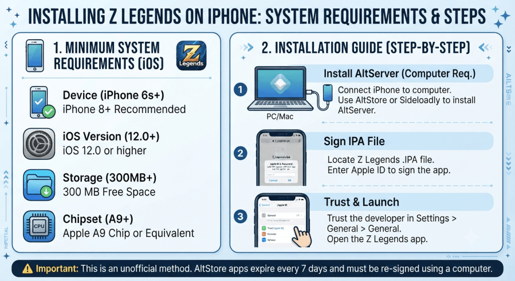 Z Legends APK For iOS instructions